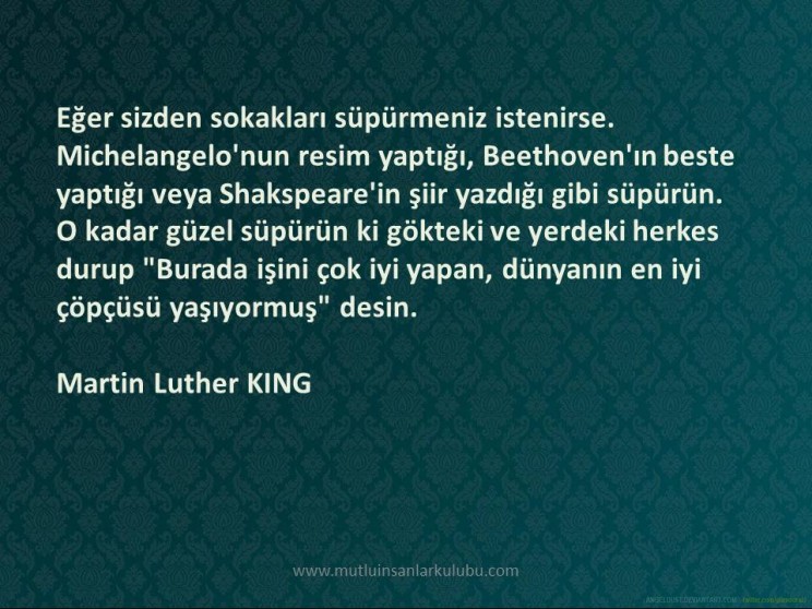 mutlu insanlar kulubu - martin luther king