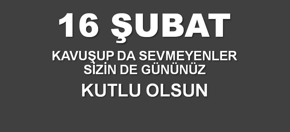 16 ŞUBAT SEVMEYENLER GÜNÜ