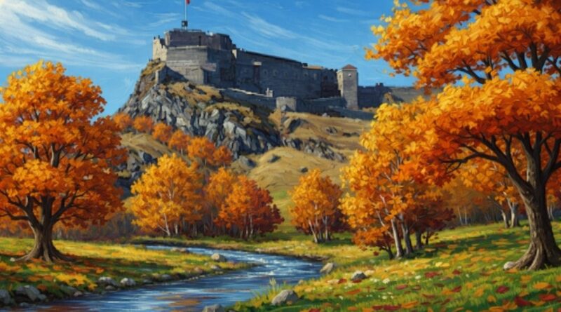 Fatih fetheden de fethedilir şiiri için dağ kale temalı bir Kars Kalesi görseli - mehtapaltan görseli